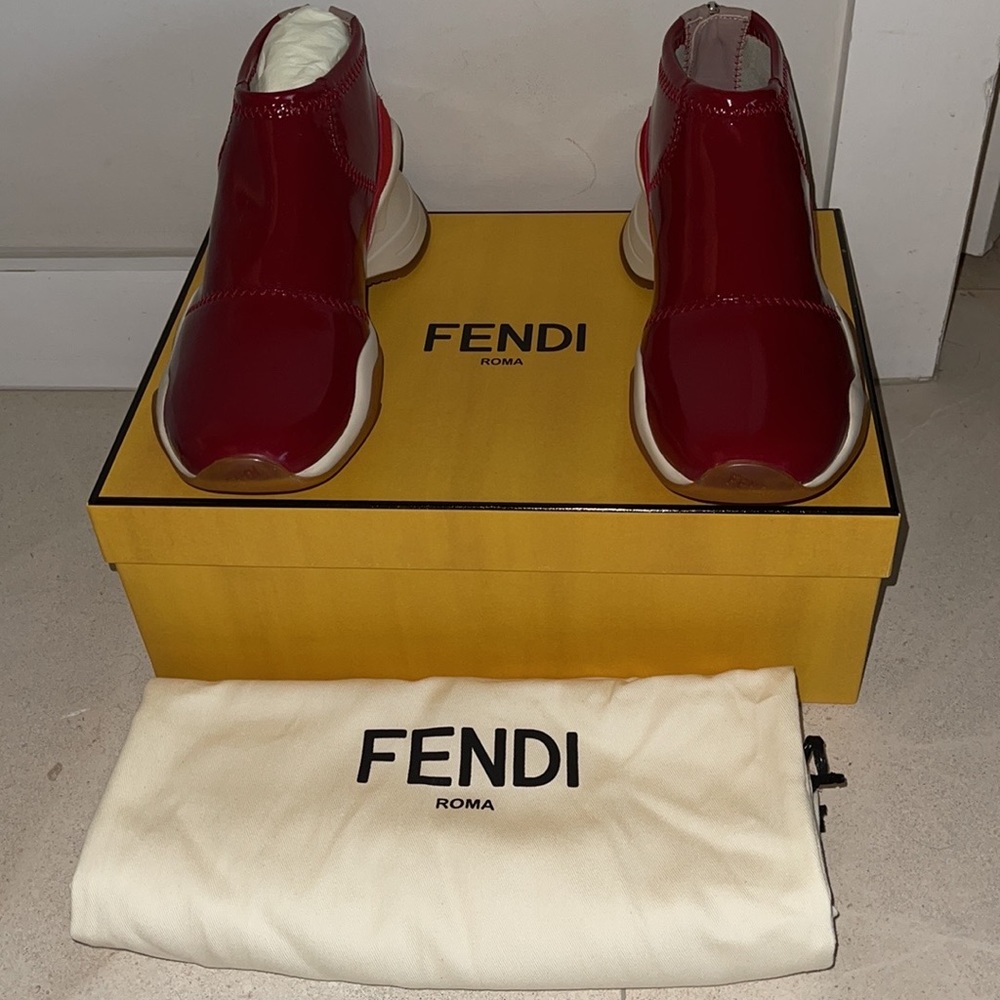 NEW Fendi Women Sneakers Snug-fit Ffluid Sneakers - Picture 5 of 10